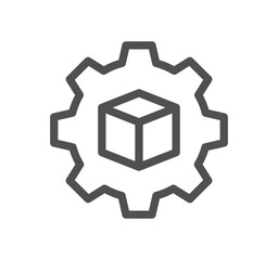 Cubes related icon outline and linear vector.