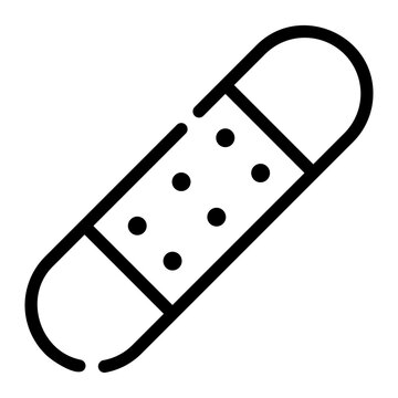 recommend clip art: band aid line icon