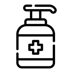 hand sanitizer line icon