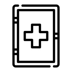 Fototapeta premium medicine chest line icon