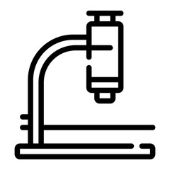 microscope line icon