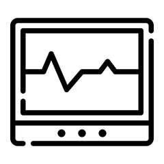 monitor line icon