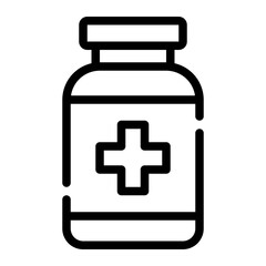 pills bottle line icon