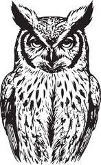 owl silhouette vacatur art illustration 