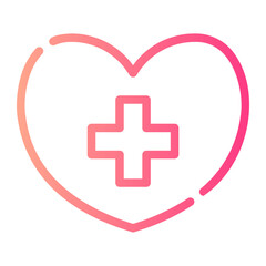 Obraz premium heart gradient icon