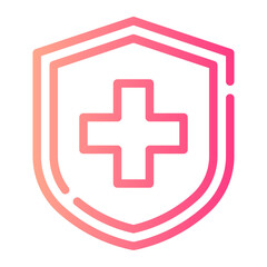 Obraz premium medical insurance gradient icon