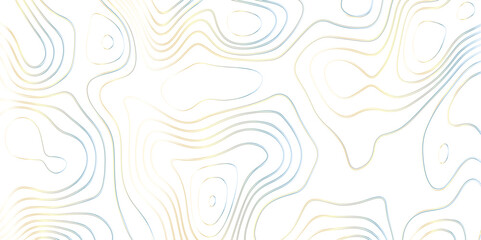 Fototapeta premium Abstract wavy topographic map. Abstract wavy and curved lines background. Abstract geometric topographic contour map background. 
