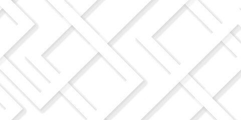Modern Abstract white background design with layers of textured white transparent material in triangle and squares shapes. 3d shadow effects, modern design template background.