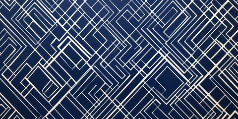 Seamless maze pattern. Labyrinth of red diagonal lines on a white background. Geometric retro design. Decorative vector illustration for fabric, textile, wrapping, and print.