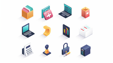 icon set for business and ecommerce