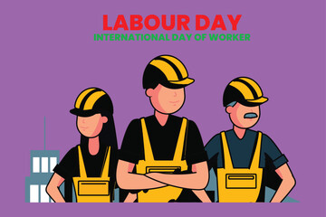 Happy international labor day, vector illustration design, 