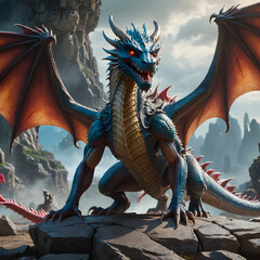 Fototapeta premium a dragon while angry
