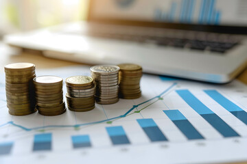Compounding of investments concept, growth of return or money, investing and saving for financial freedom and retirement