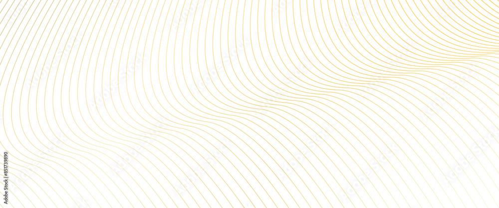 Poster vector abstract gold wavy line pattern golden color smooth gradient on white transparent background 