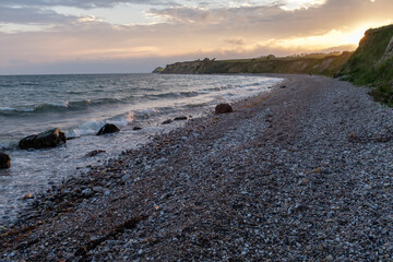 Abendstimmung an einem Strand bei Ebberup im Süden der dänischen Ostseeinsel Fyn/Fünen
