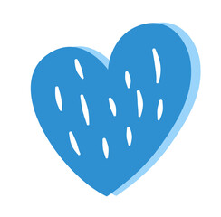 colorful heart-shaped hand drawing