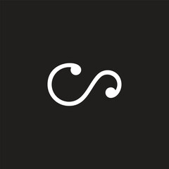 letter co loop curves simple logo vector