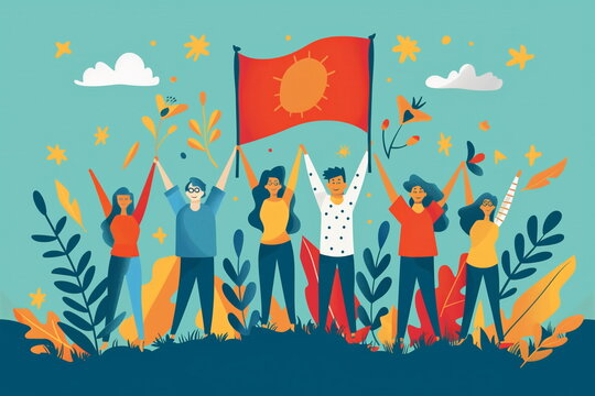 people celebration in the garden