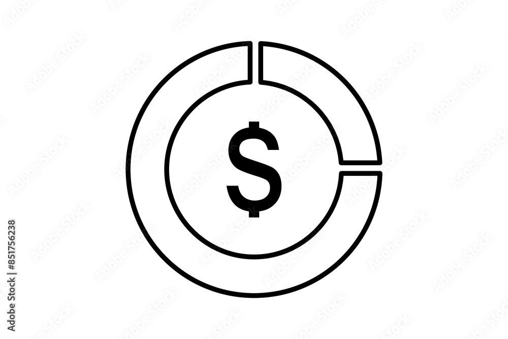Poster pie chart icon. icon related to accounting. suitable for web site, app, user interfaces, printable e