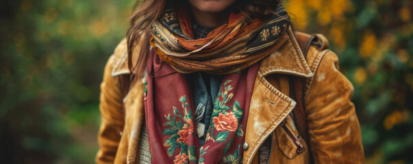 A person wearing a vintage outfit, their style reminiscent of a bygone era.