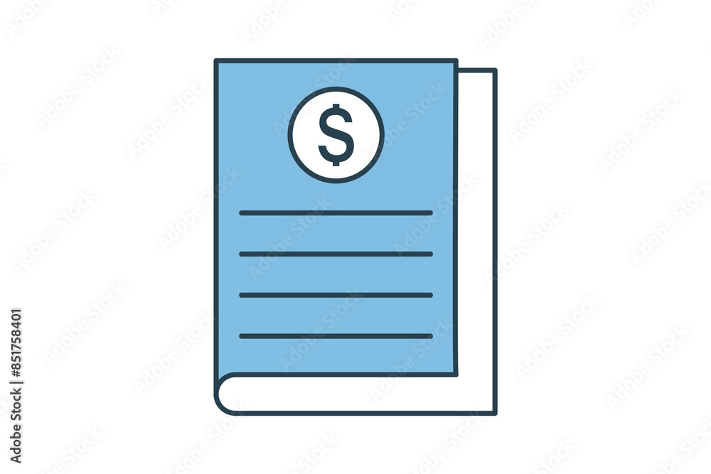 Poster ledger icon. icon related to accounting. suitable for web site, app, user interfaces, printable etc.