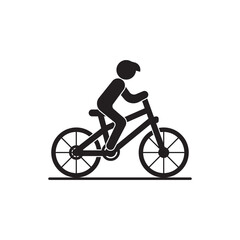 Obraz premium Cycling logo symbol icon, vector illustration template design