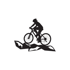 Obraz premium Cycling logo symbol icon, vector illustration template design