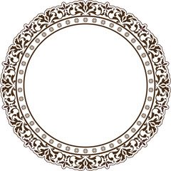 Vintage label design with monograms and frames