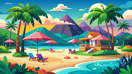 landscape-beach-paradise-resort-in-summer