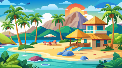 landscape-beach-paradise-resort-in-summer