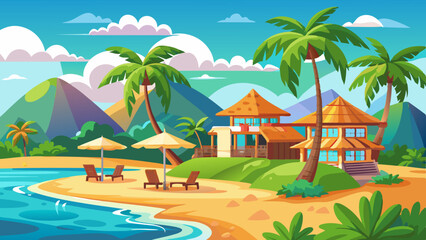 landscape-beach-paradise-resort-in-summer