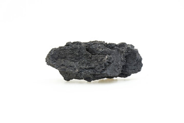 Natural wood charcoal, traditional charcoal or hardwood charcoal isolated on white background. For heating food in cooking.  cosmetics. deodorant in the refrigerator. Activated Carbon. BBQ.
