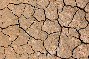 Wall texture soil dry crack pattern of drought lack of water of nature brown old broken background.