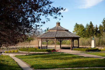 Pavilion in the park. Richmond Green Sports Centre and Park, Ontario, Canada. 