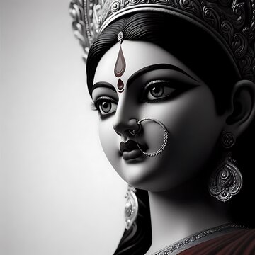Close up portrait of Devi Maa Durga 