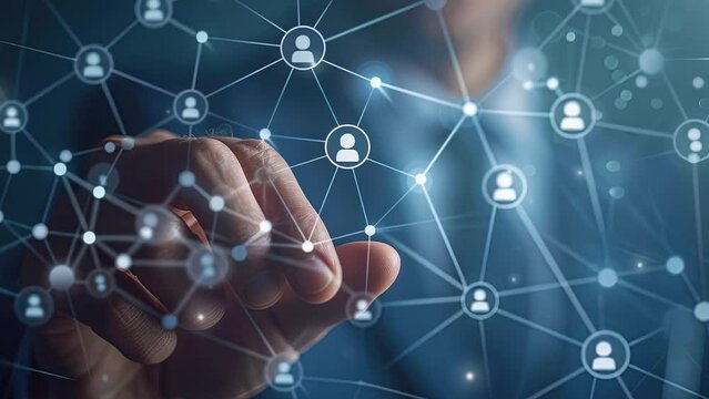 Business global internet connection application technology and digital marketing, Financial and banking, Digital link tech, big data.. social network concept