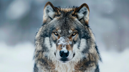 Obraz premium High quality banner with a wolf