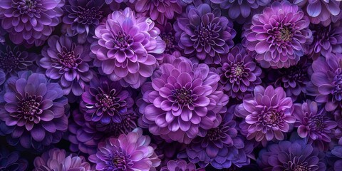 Fototapeta premium Purple Dahlia Bouquet