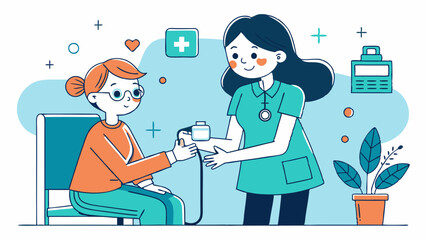 nurse-helping-patient-hand-drawn-style-line-art