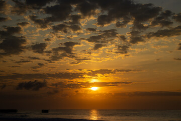 sunset over the sea