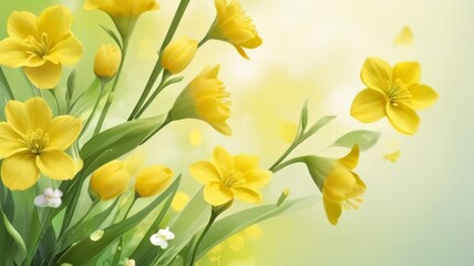 Obraz premium Nature flower background. Cosmos flowers beautiful in the garden. Spring nature freshness and renewal background. Flowering cherry apple tree branch in spring garden with beautiful flower