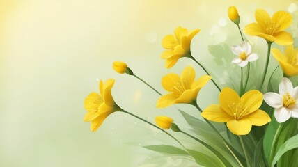 Fototapeta premium Nature flower background. Cosmos flowers beautiful in the garden. Spring nature freshness and renewal background. Flowering cherry apple tree branch in spring garden with beautiful flower
