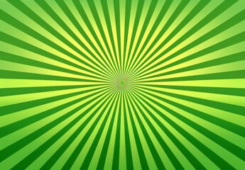 Green rays background with a light green gradient and sunburst pattern