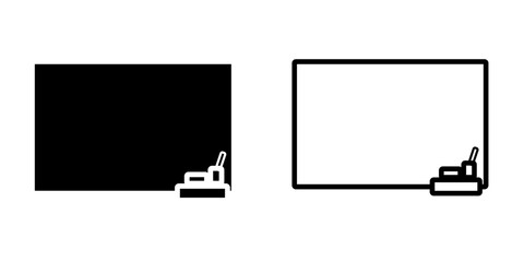 whiteboard icon on white background