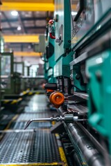 Fototapeta premium Precision in Action Injection Molding Machine Operating in a Modern Plastic Factory.