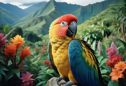 A colorful bird