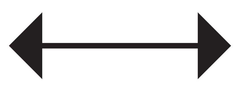 Double hade arrow icon, Black horizontal long double arrow. long arrows left and right in flat style. arrows vector illustration. double arrow icon isolated, curser arrow.