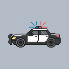 POLICE CAR VEHICLE PIXEL ART © JunasickArt