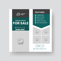 Modern Real state Home rent social media post Sale or carousel design template