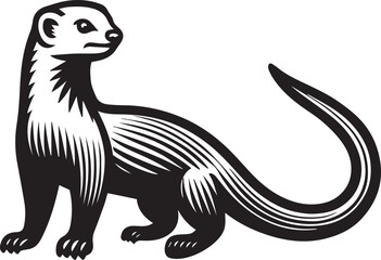 Mongoose silhouette vector icon illustration.